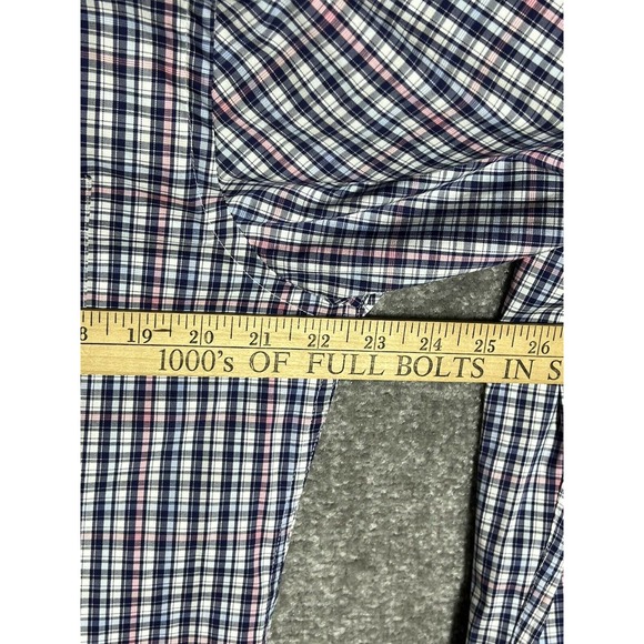 Peter Millar Crown Button Up Shirt Mens Size Medium Stretch‎ Plaid Long Sleeve - Picture 9 of 10